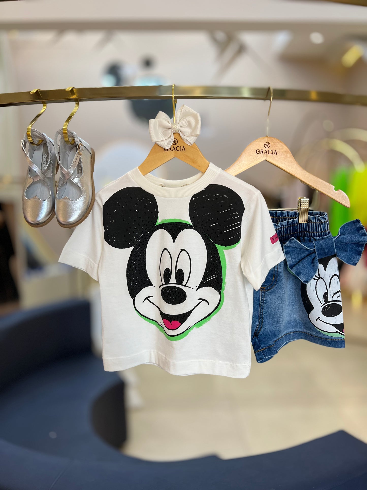 Shorts Jeans Minnie Animê