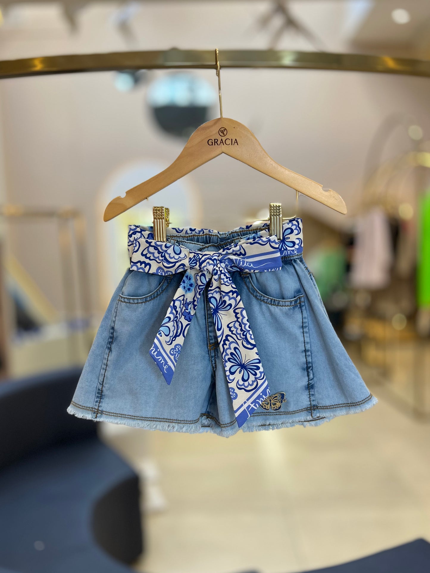 Shorts com Faixa Laço Animê