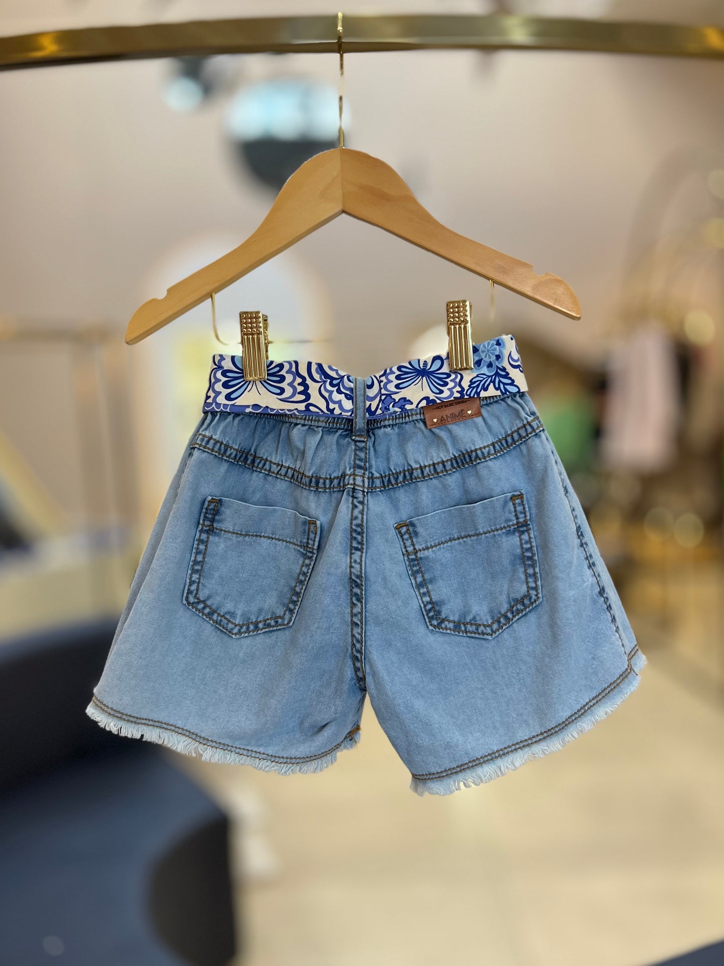 Shorts com Faixa Laço Animê