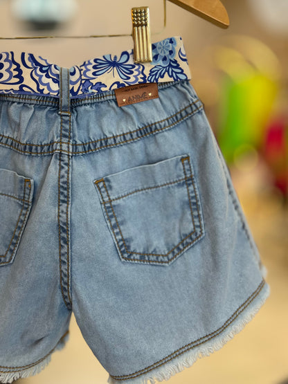 Shorts com Faixa Laço Animê