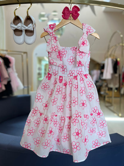 Vestido Bordado Flores Momi