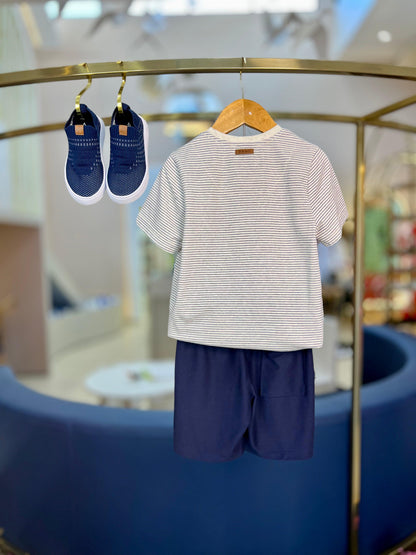 Camiseta Listrada Narni Marinho - Dame - Gracia