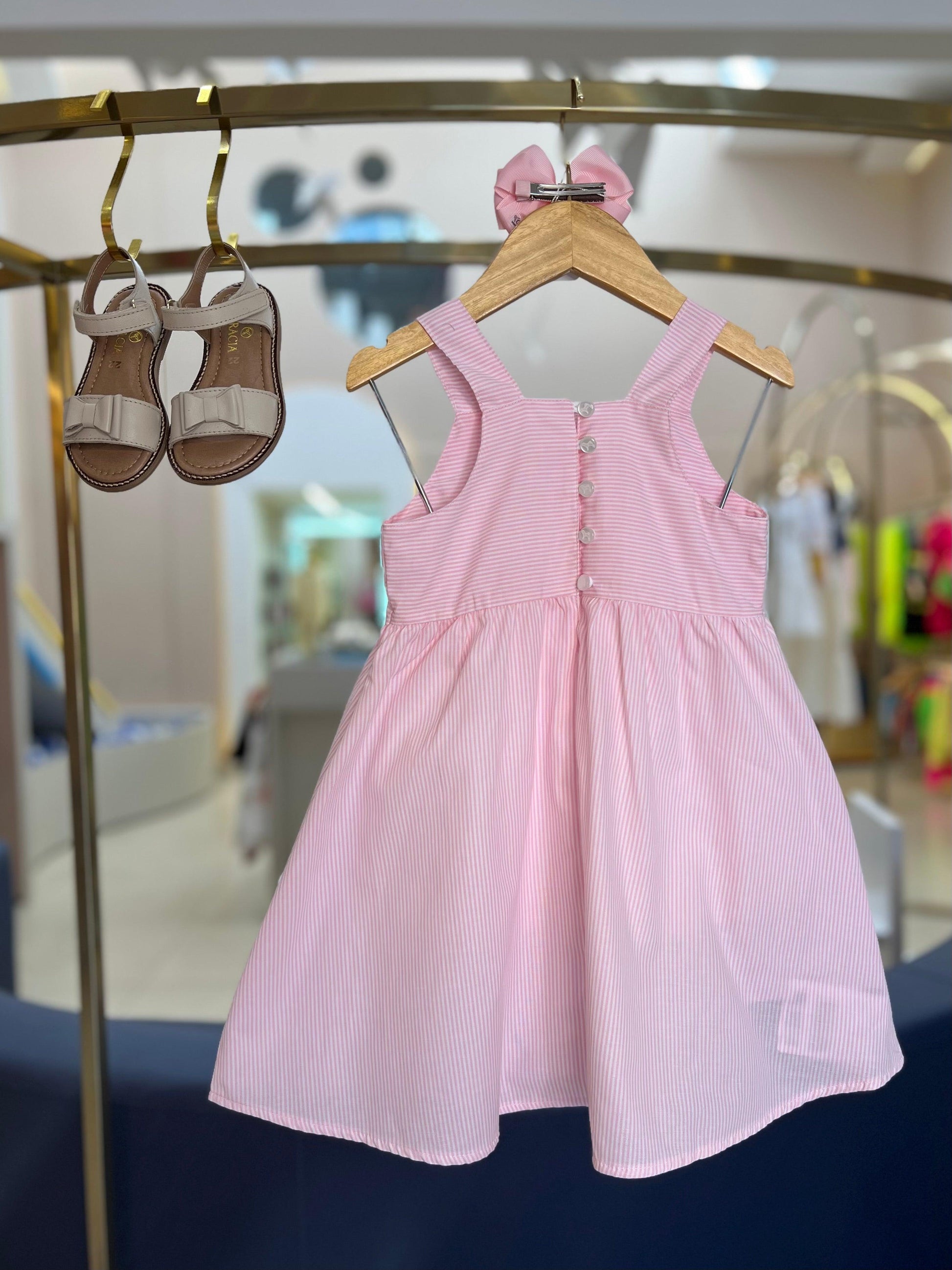 Vestido Fresh Listrado Rosa Charpey - Gracia
