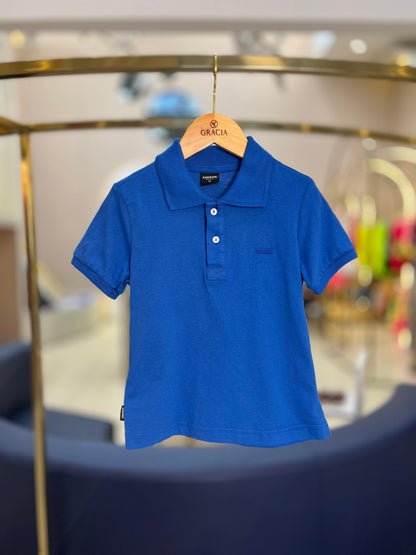 Polo de algodão com bordado Azul - King & Joe Play - Gracia