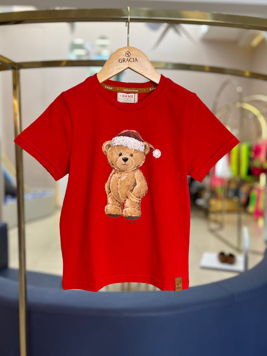 Camiseta Urso com Gorro Red Dame