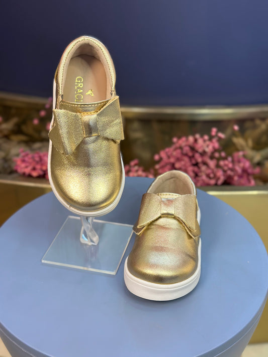 Tênis Infantil Iate Laço Dourado - Gracia