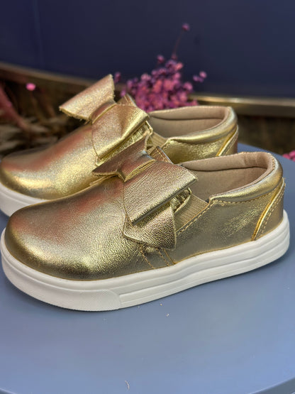 Tênis Infantil Iate Laço Dourado - Gracia