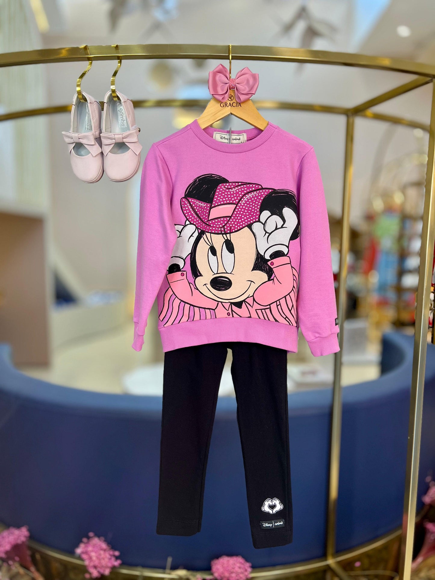 Conjunto Casaco & Legging Minnie Cowgirl Rock Rose - Animê - Gracia