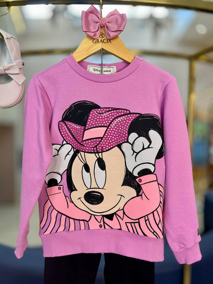 Conjunto Casaco & Legging Minnie Cowgirl Rock Rose - Animê - Gracia