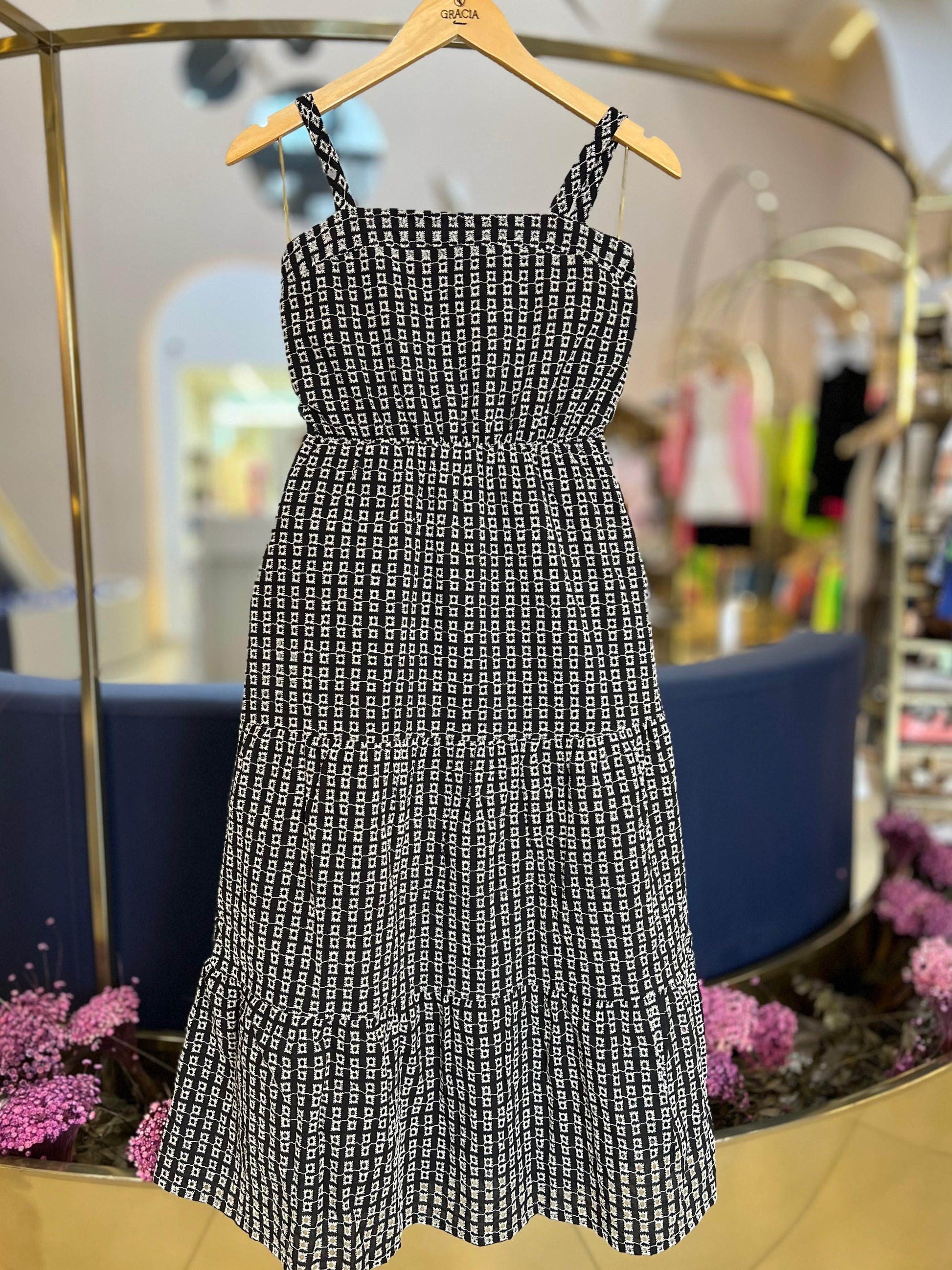 Vestido Midi Laise Black - I Am - Gracia
