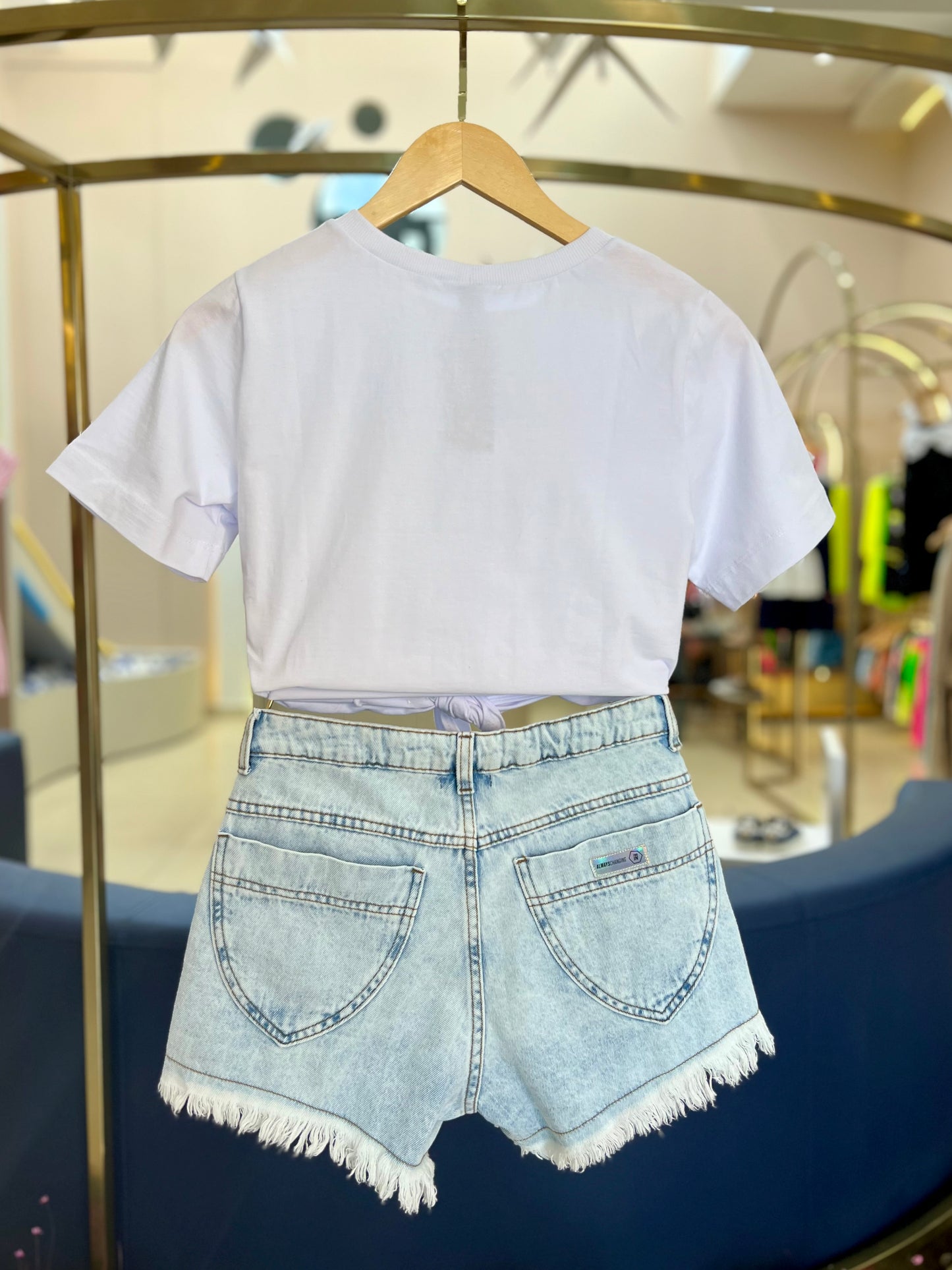 Shorts Jeans Corações Two In