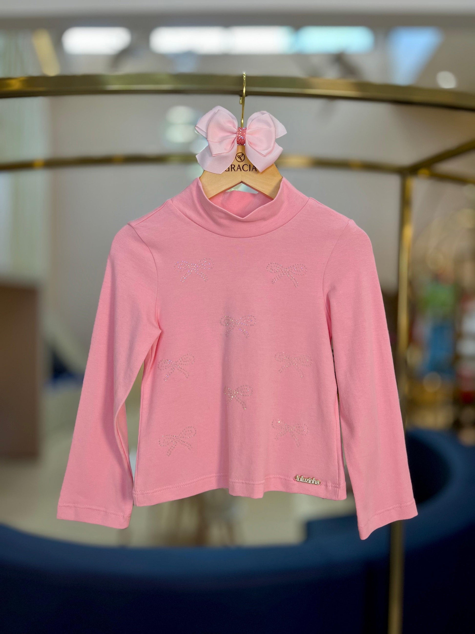 Blusa Algodão ML Rosa - Luluzinha - Gracia