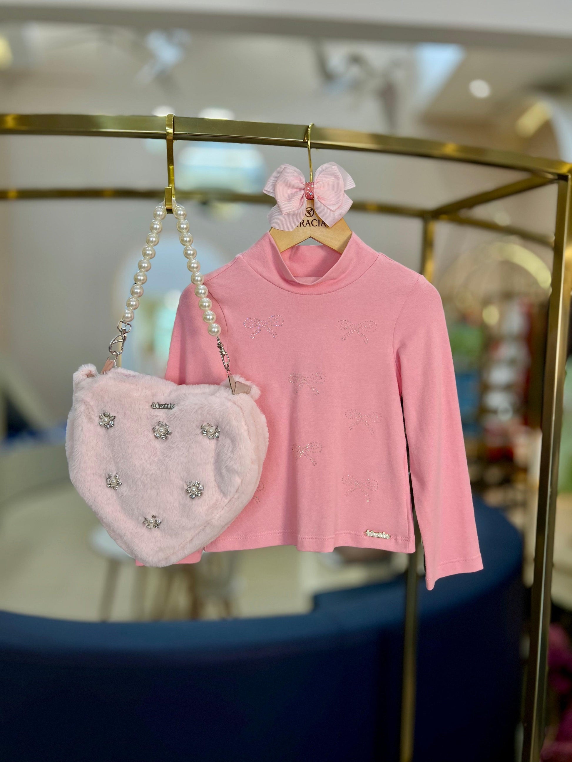 Blusa Algodão ML Rosa - Luluzinha - Gracia