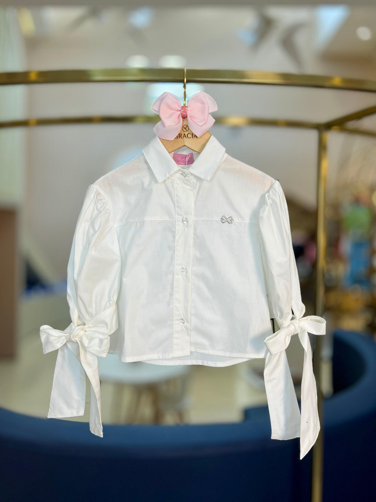 Camisa Laços nas Mangas Bufantes - Luluzinha - Gracia