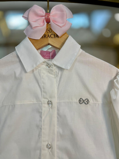 Camisa Laços nas Mangas Bufantes - Luluzinha - Gracia