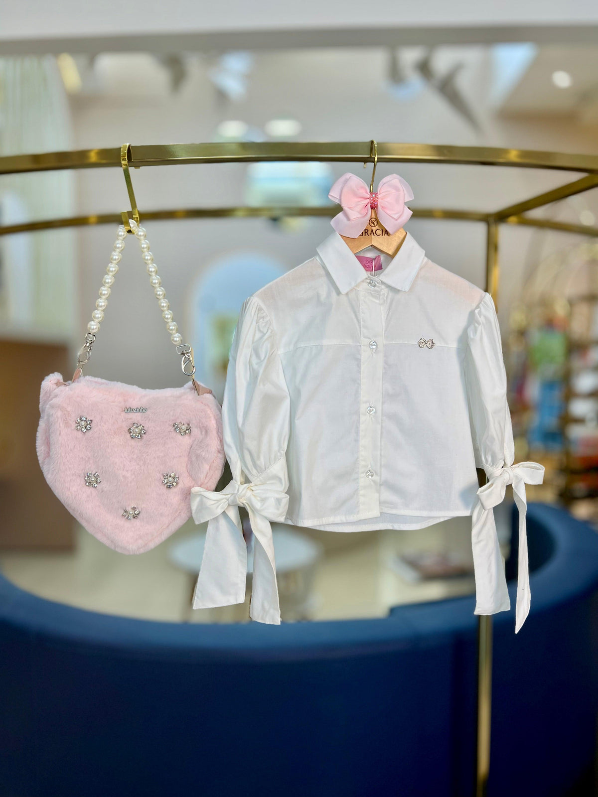 Camisa Laços nas Mangas Bufantes - Luluzinha - Gracia
