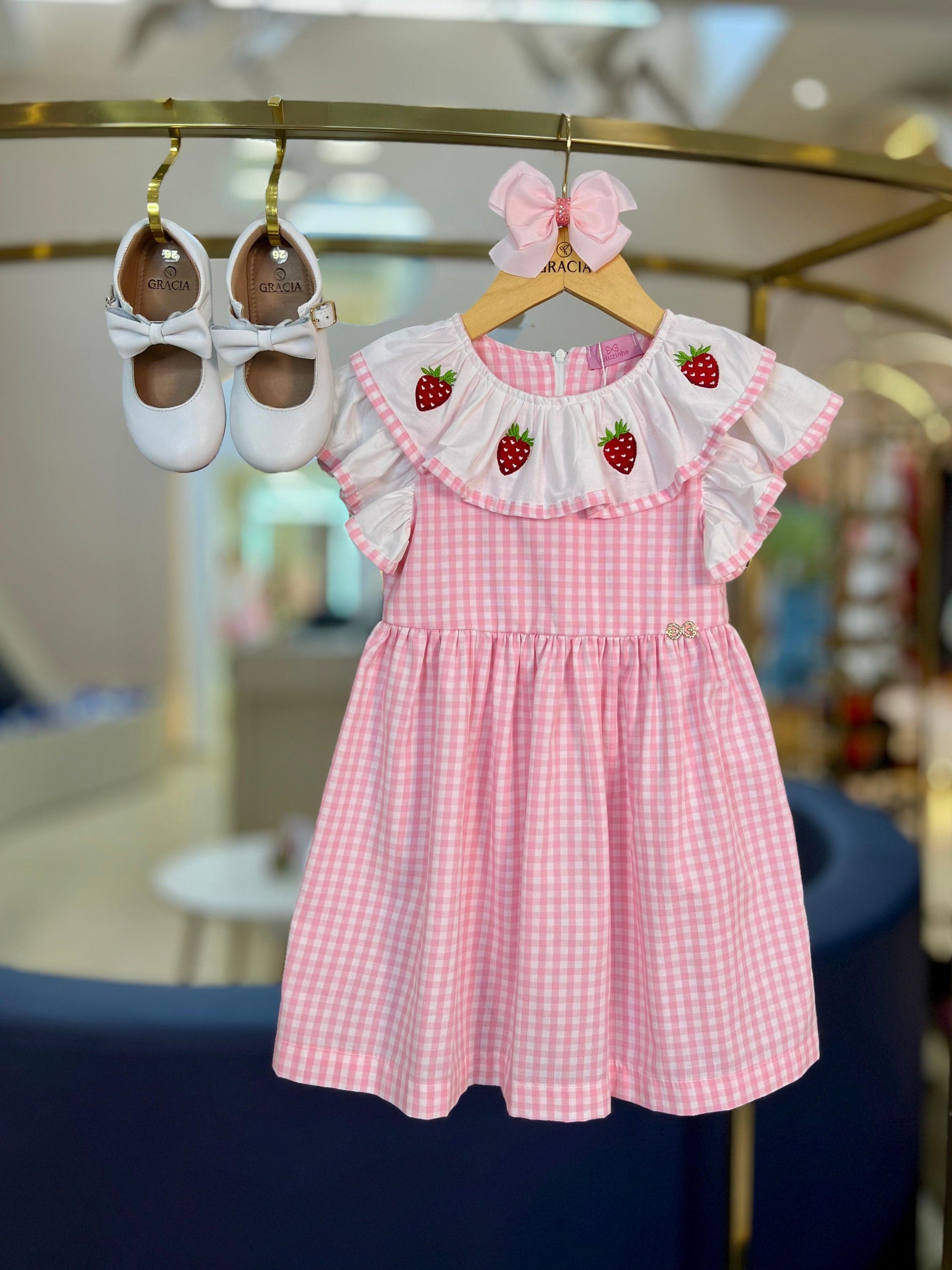 Vestido Gola Moranguinho - Luluzinha - Gracia