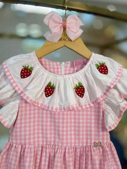 Vestido Gola Moranguinho - Luluzinha - Gracia