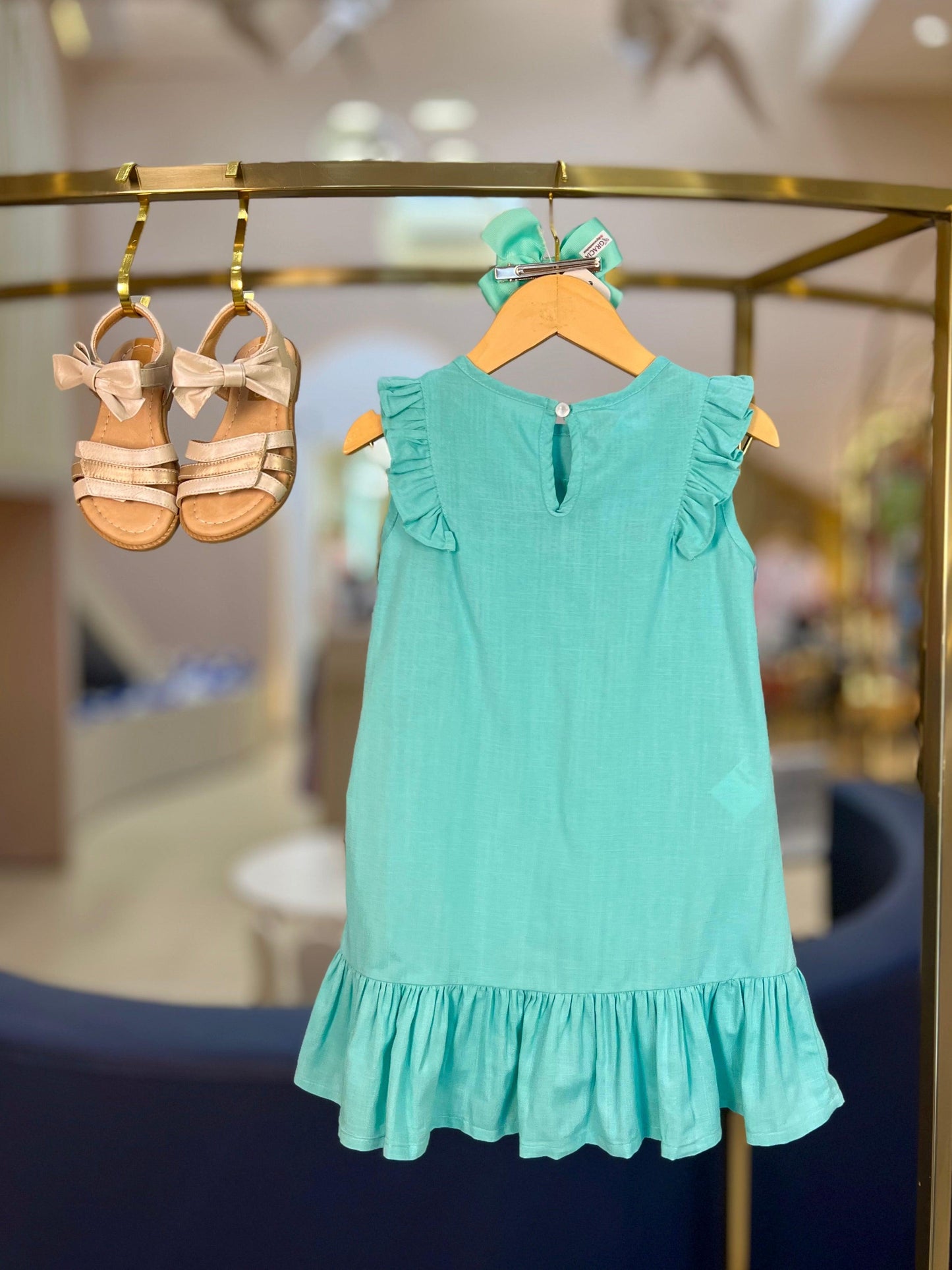 Vestido Recorte Babado Voil Acqua - Beabá - Gracia