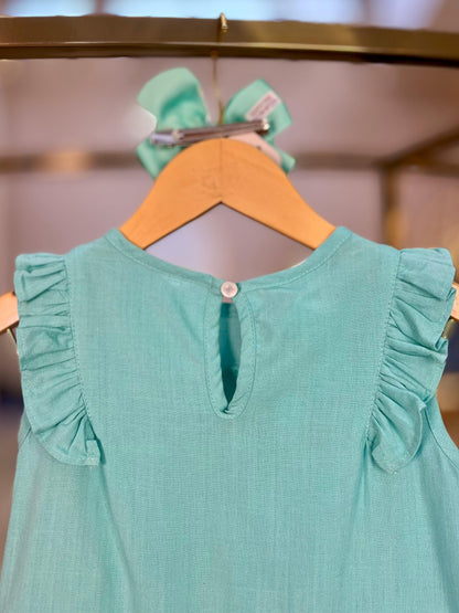 Vestido Recorte Babado Voil Acqua - Beabá - Gracia