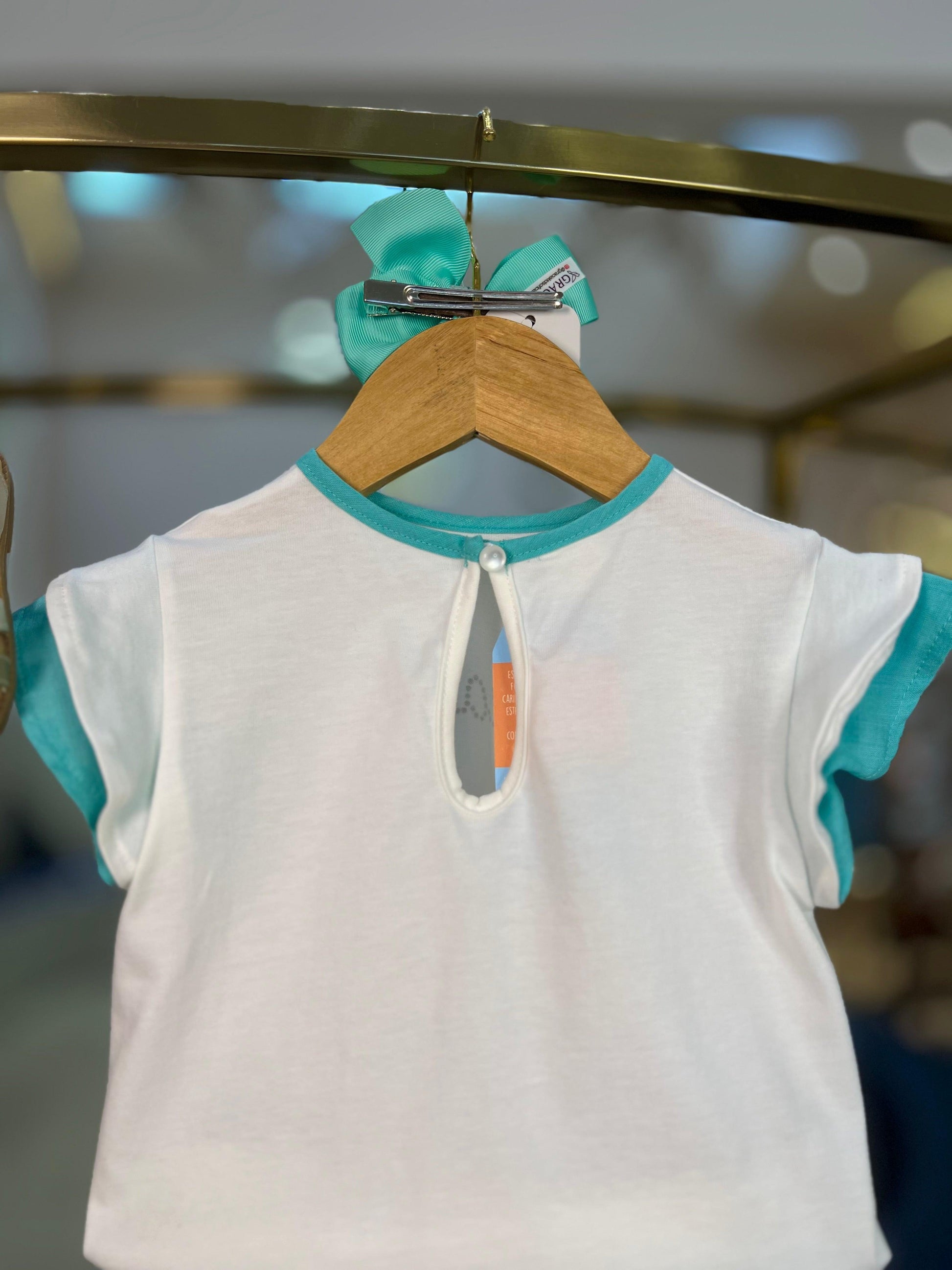 Conjunto Blusa de Algodão e Shorts Voil Acqua - Beabá - Gracia
