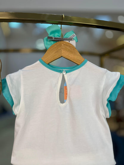 Conjunto Blusa de Algodão e Shorts Voil Acqua - Beabá - Gracia