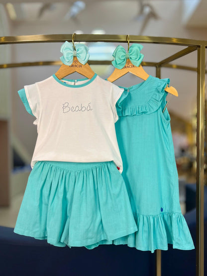 Vestido Recorte Babado Voil Acqua - Beabá - Gracia
