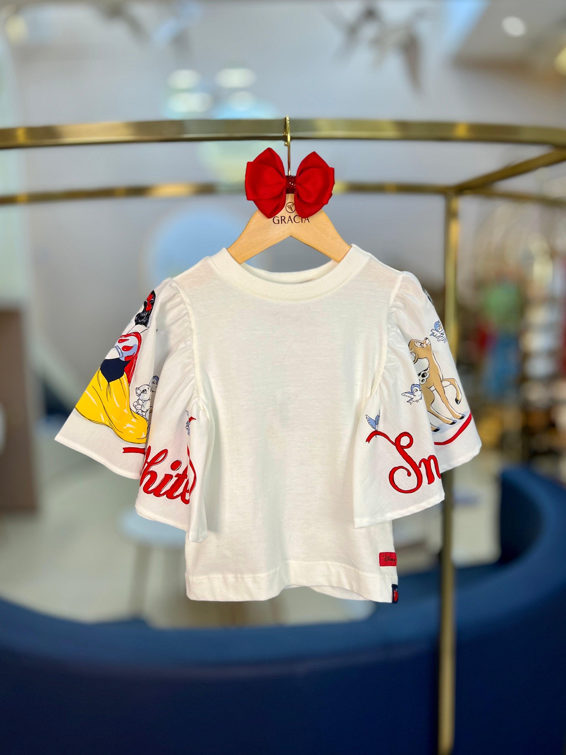 Blusa Mangas Amplas Branca de Neve - Animê - Gracia