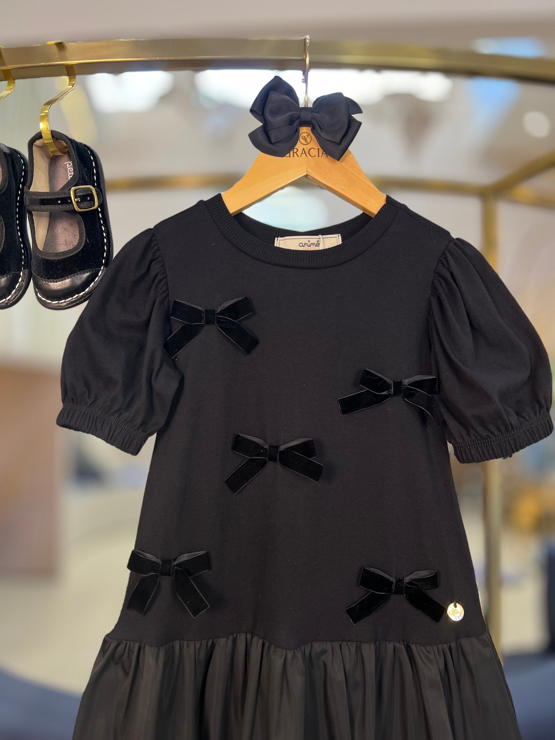 Vestido Tee Dress Preto - Animê - Gracia