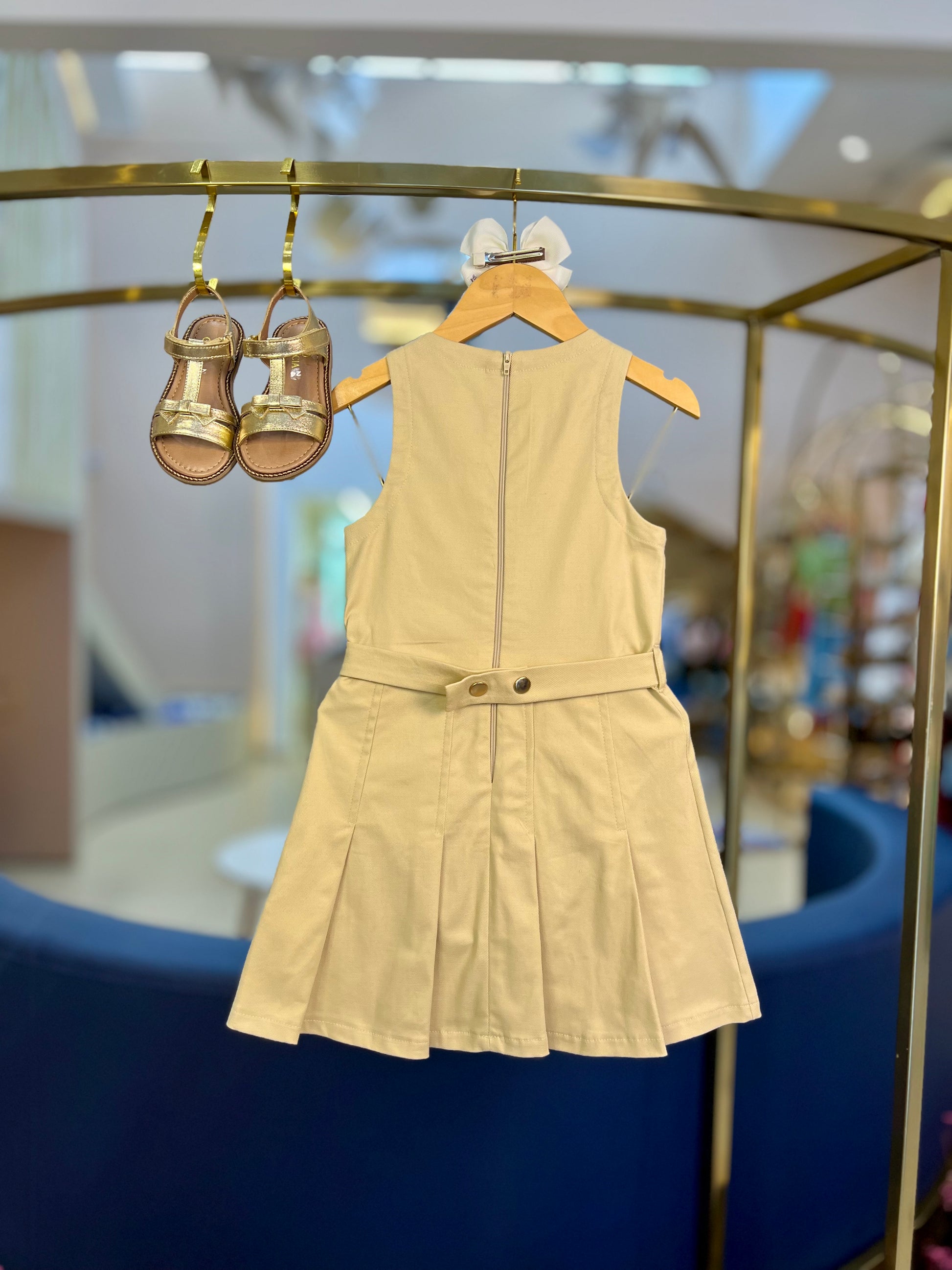 Vestido Bege Strass & Bolsa - Petit Cherie - Gracia