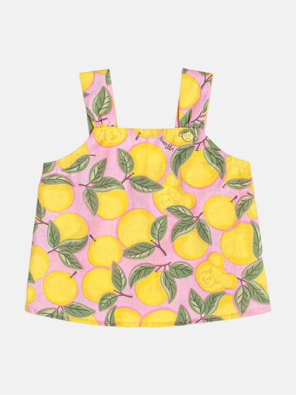 Conjunto Infantil Blusa e Saia Estampa Fruit Bear - Momi