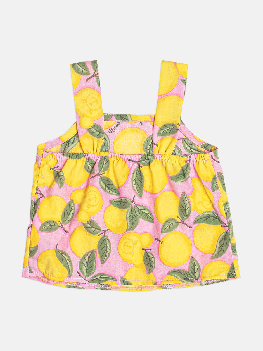 Conjunto Infantil Blusa e Saia Estampa Fruit Bear - Momi