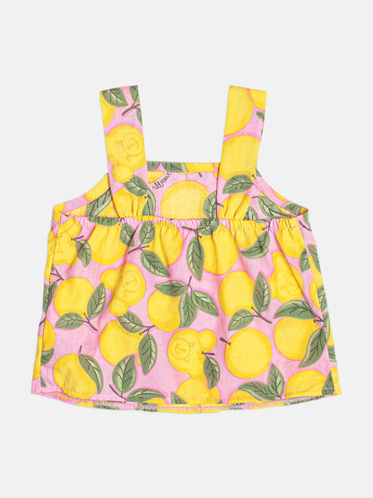 Conjunto Infantil Blusa e Saia Estampa Fruit Bear - Momi