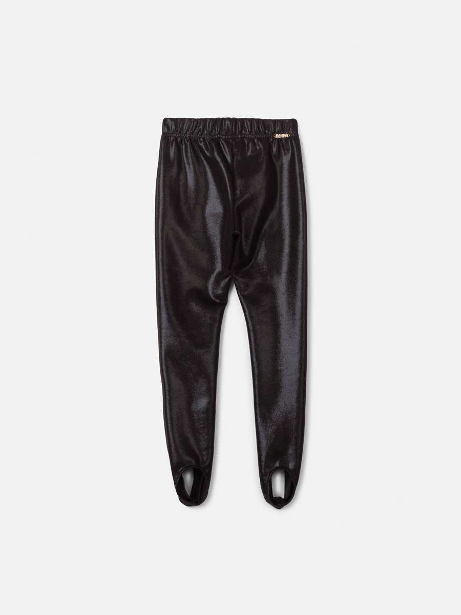Calça Infantil Montaria com Pezinho Preta - Animê