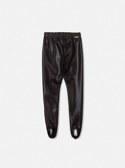 Calça Infantil Montaria com Pezinho Preta - Animê