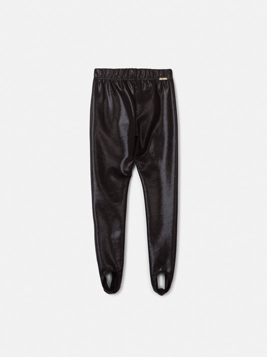 Calça Infantil Montaria com Pezinho Preta - Animê
