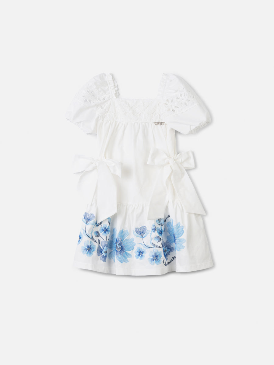Vestido Infantil Flores Azuis - Animê