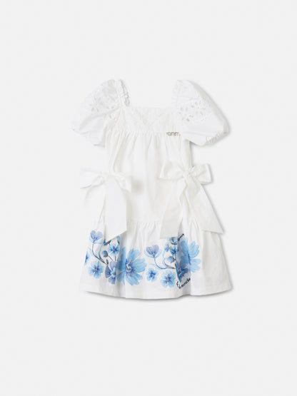 Vestido Infantil Flores Azuis - Animê