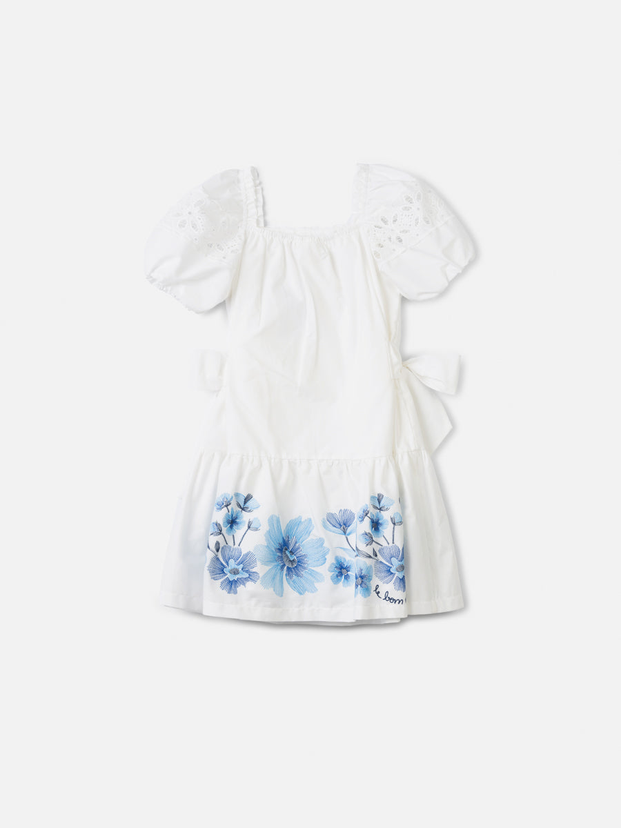 Vestido Infantil Flores Azuis - Animê