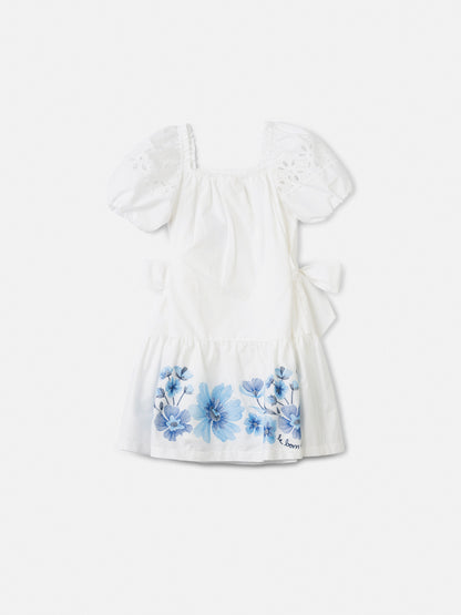 Vestido Infantil Flores Azuis - Animê