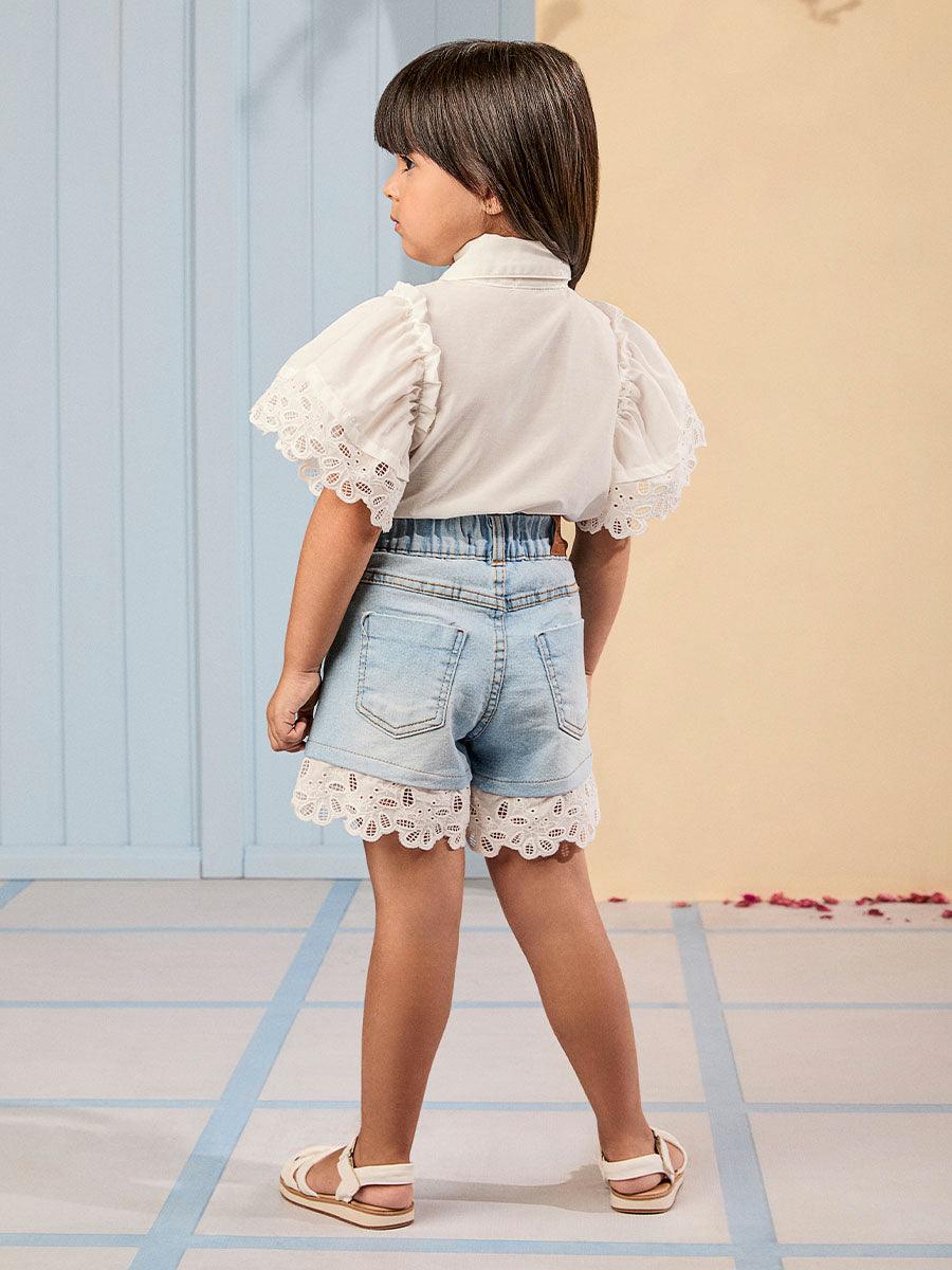 Shorts Jeans com Renda - Animê - Gracia