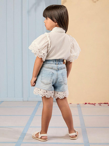 Shorts Jeans com Renda - Animê - Gracia