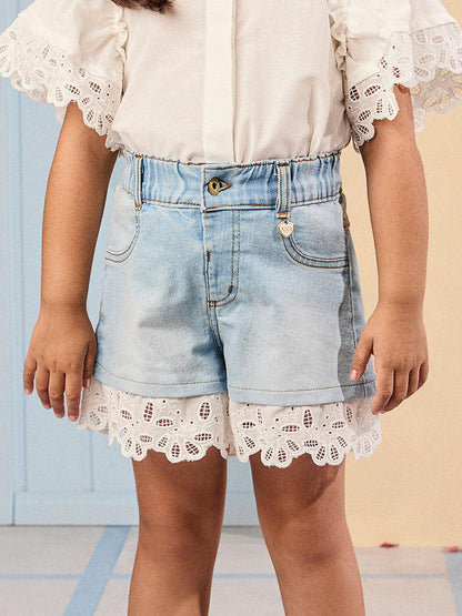 Shorts Jeans com Renda - Animê - Gracia