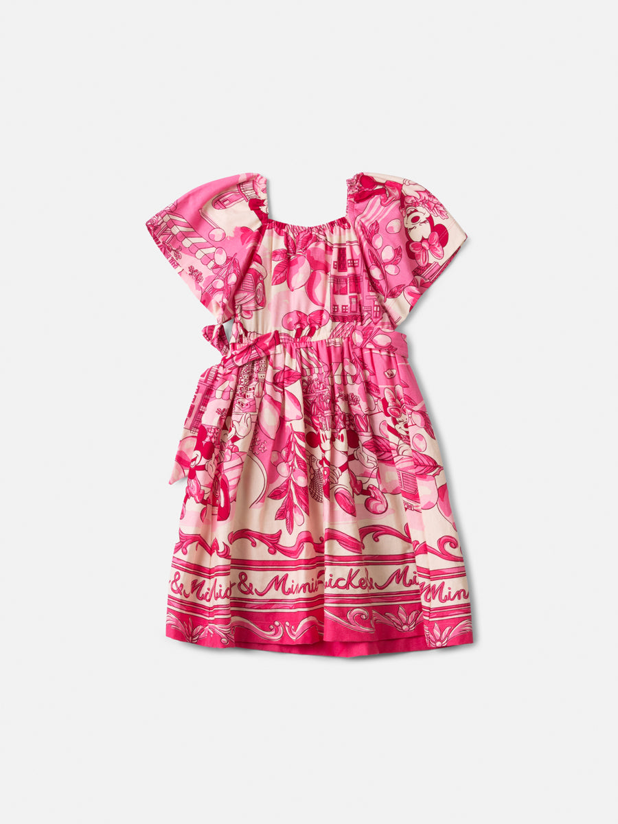 Vestido Infantil Barrado Minnie - Animê