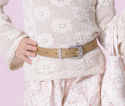 Cinto Infantil Camurça Fivela Boho - Pituchinhus