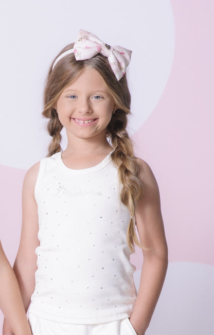 Regata Infantil Cristais Off White - Pituchinhus