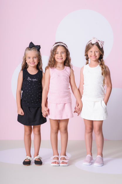 Regata Infantil Cristais Off White - Pituchinhus