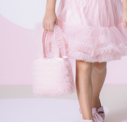 Bolsa Infantil Frufru Tule Rosa Fada - Pituchinhus