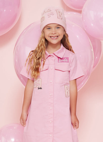 Touca Infantil Tricot Multipatches Barbie Sugar Rose - Pituchinhus