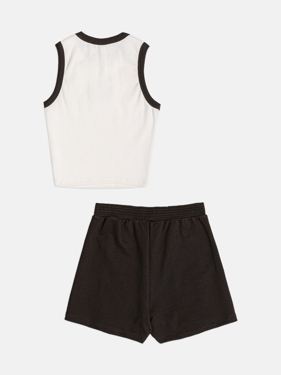 Conjunto Teen Regata e Short - Saia Preto - Authoria
